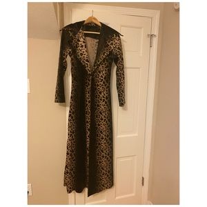 Vintage Cheetah Print Custom Madd Trench Coat